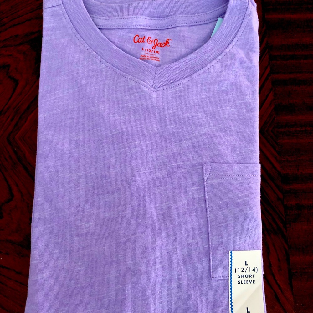 Cat and Jack Solid Purple Shirt